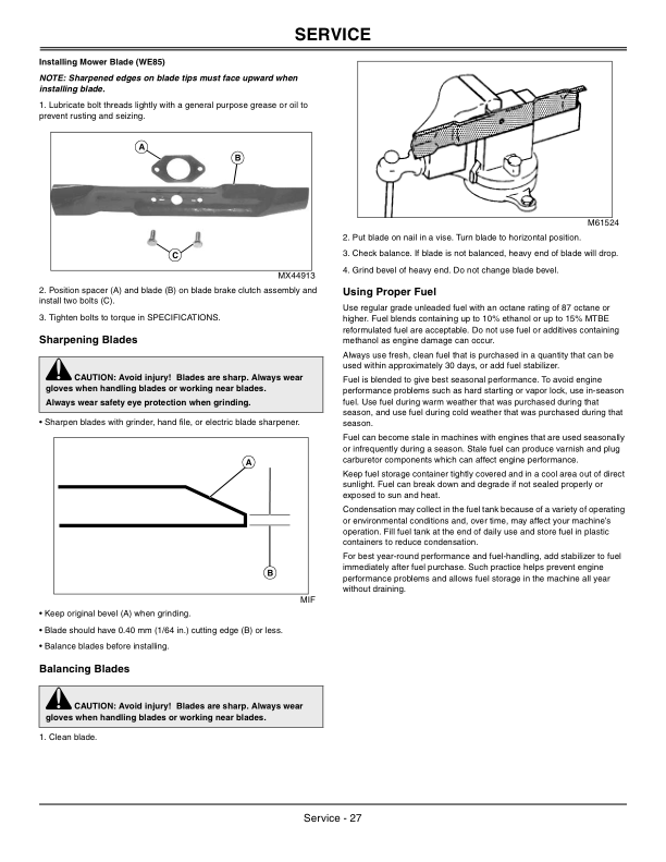John Deere Walk-Behind Mower WE80, WE85 Operator's Manual (OMGX23606) - Image 2