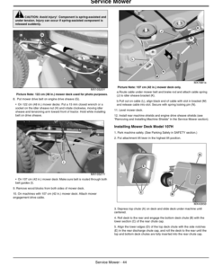 Alternative view of John Deere 107H & 107S Sabo Lawn Tactors Export Edition (020001-040000) Operator's Manual (OMGX24249)
