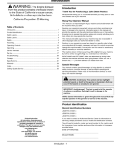 Alternative view of John Deere Walk-Behind Mower - JS28, JS38, JS48 (010001-) Operator's Manual (OMGX24373)
