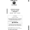 John Deere D100 (100 Series) Tractors (49 States & Australia E500001-) (California E050001-) (Mexico, Canada & Rest of World E20001-) Operator's Manual (OMGX24920)