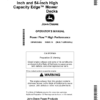 John Deere Power Flow High Performance for 48-Inch, 54-Inch Accel Deep, 48-Inch, 54-Inch High Capacity Edge Mower Decks (North American) Operator's Manual (OMGX25292)