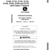 John Deere D105, D110, D125, D130, D140, D155, D160 & D170 Lawn Tractors North America (600001-700000) Operator's Manual (OMGX25410)