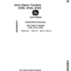 John Deere X105, X125 & X165 Lawn Tractor Export Edition (700001- ) Operator's Manual (OMGX26101)