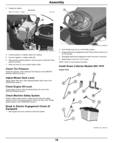 Alternative view of John Deere 92H, 107H & 107S Lawn TractorsExport Edition (700001- ) Operator's Manual (OMGX26149)