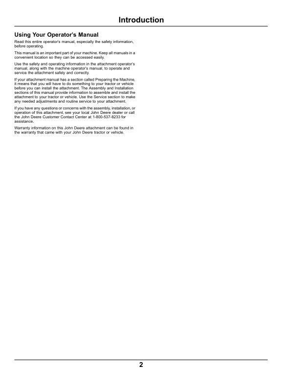 John Deere 2 Bag Bagger for Select Series Tractors (Export Edition) Operator's Manual (OMGX26371) - Image 2