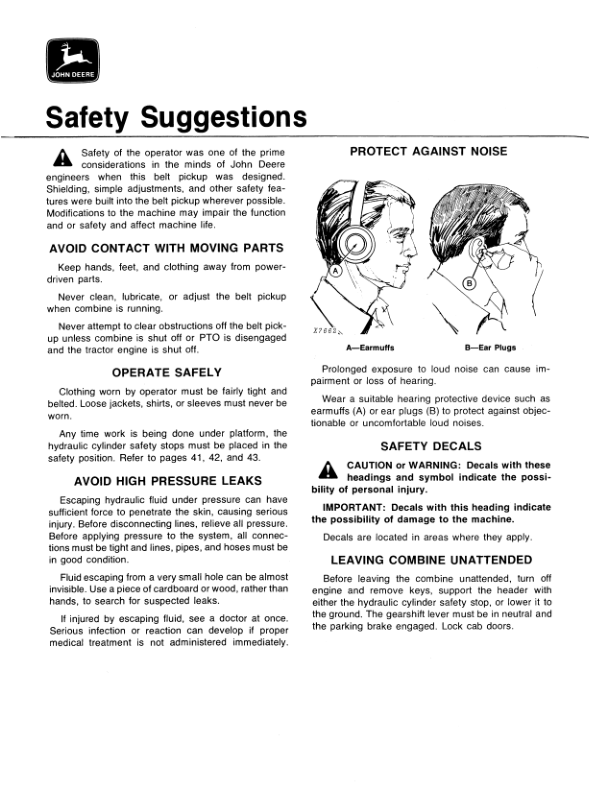 John Deere 3-Roller Belt Pickups (88, 110, 132 Inch), Pickup Platforms Operator's Manual (OMH102834) - Image 2