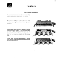 Alternative view of John Deere 7721 Combine Operator's Manual (OMH105656)