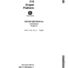 John Deere 218 Draper Platform (547401-) Operator's Manual (OMH111338)