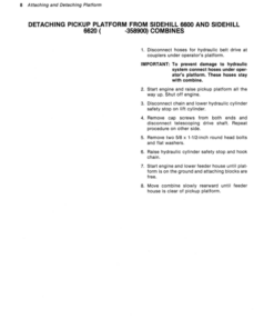 Alternative view of John Deere 3-Roller Belt Pickups (110, 132, 154 In.), 212/214 Platform Operator's Manual (OMH114169)