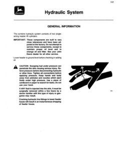 Alternative view of John Deere 6601 Combine Operator's Manual (OMH114175)