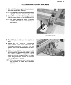 Alternative view of John Deere 25 Combine Header Transport Frame Operator's Manual (OMH114188)