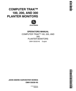 John Deere Computer Trak 100, 200, 300 Planter Monitors Operator's Manual (OMH135039)