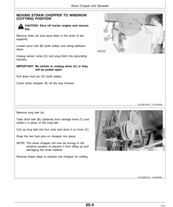 Alternative view of John Deere 9501 Pull-Type Combine Operator's Manual (OMH141913)