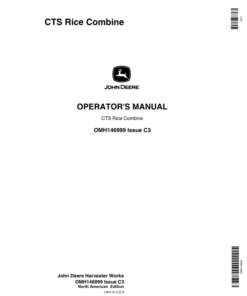John Deere CTS Rice Combine (665401 - 667455) Operator's Manual (OMH146999)