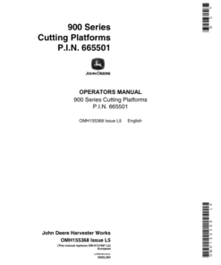 John Deere 900 Series Cutting Platforms (-695400) Export to the UK Operator's Manual (OMH155368)