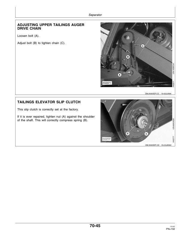 John Deere CTS Combine (-645501) Operator's Manual (OMH159577) - Image 2