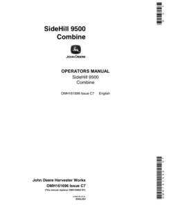 John Deere 9500 Sidehill Combine Operator's Manual (OMH161696)