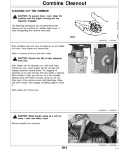 Alternative view of John Deere CTS Combine (667456-) Operator's Manual (OMH163084)