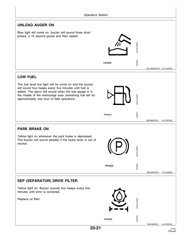 John Deere 9410, 9510, 9610 Combines Operator's Manual (OMH167086) - Image 4