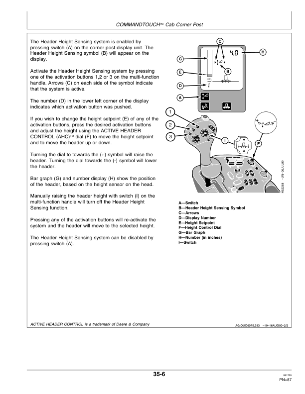 John Deere 9650 CTS Combine (690401-) Operator's Manual (OMH175214) - Image 4