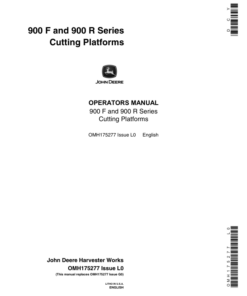 John Deere 900 Flex, 900 Rigid Series Cutting Platforms (-695400) Operator's Manual (OMH175277)