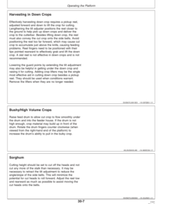 Alternative view of John Deere 925D, 930D, & 936D Draper Platforms North America (696151-701150) Operator's Manual (OMH202730)
