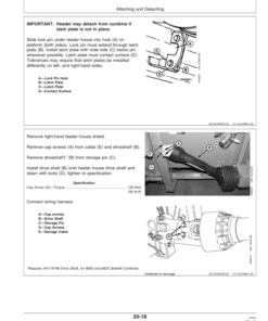 Alternative view of John Deere 3-Roller Belt Pickups, 914 P Platforms (695101-) Operator's Manual (OMH202757)