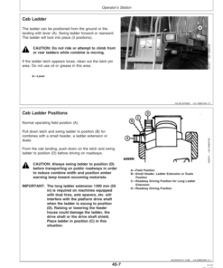 Alternative view of John Deere 9450 Combines (695101-700300) 9550 Combines (695201-700300) 9650 Combines (695301-700300) Americas Edition Operator's Manual (OMH202764)