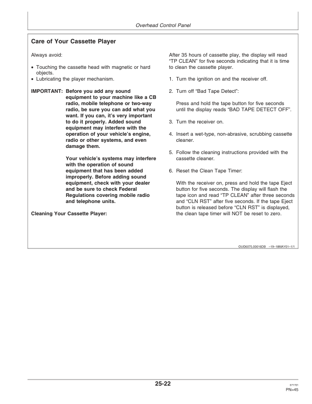 John Deere 9450 Combines (695101-700300) 9550 Combines (695201-700300) 9650 Combines (695301-700300) Americas Edition Operator's Manual (OMH202764) - Image 4