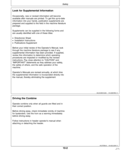 Alternative view of John Deere 9650 STS Combines (695501-700500), 9750 STS Combines (695601-700600) North America Operator's Manual (OMH202772)