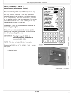 Alternative view of John Deere Greenstar Yield Monitor & Mapping System Operator's Manual (OMH205952)