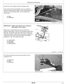 Alternative view of John Deere 3-Roller Belt Pickup (132, 154 In.), 914P Platform Operator's Manual (OMH208511)
