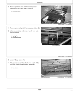 Alternative view of John Deere 9560 STS Combine (715301-) Operator's Manual (OMH219433)