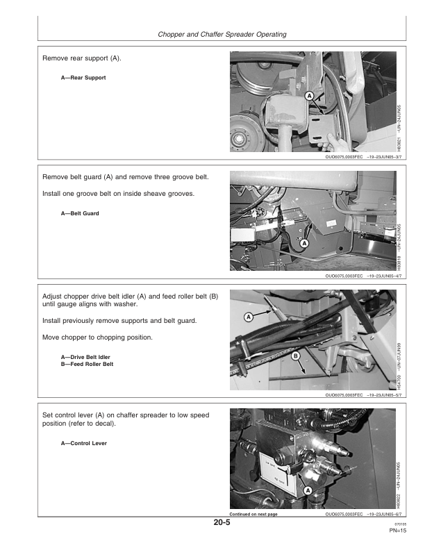 John Deere OM Section: Premium Chopper & Chaff Spreader Operator's Manual (OMH221257) - Image 2