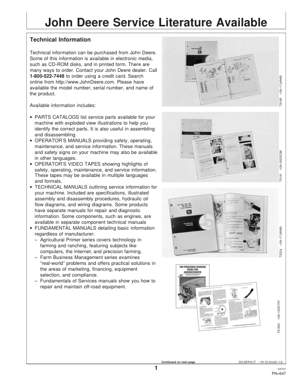 John Deere 9860 STS Combine (720501-) Operator's Manual (OMH226965) - Image 4