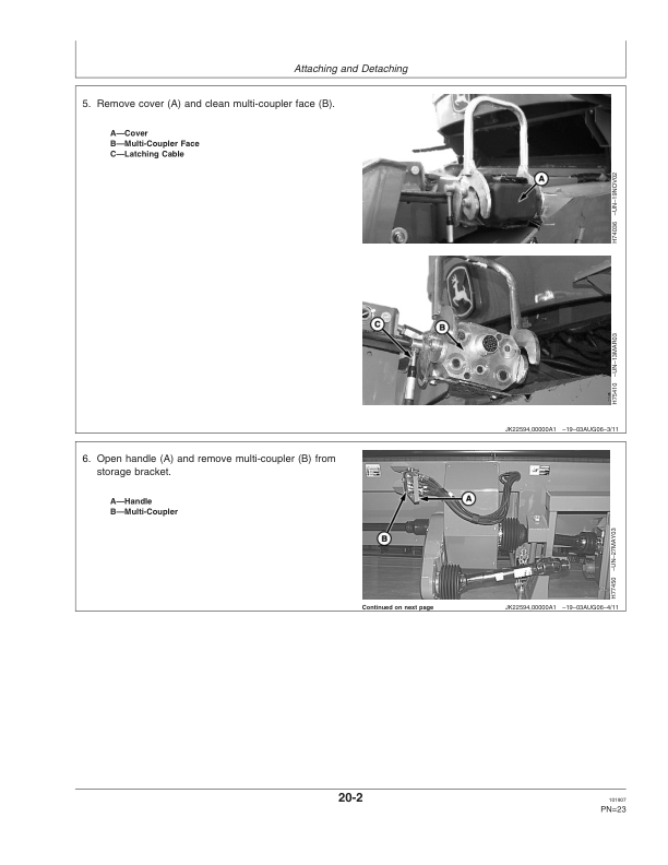 John Deere 925D, 930D, & 936D Draper Platforms North America (725101-755000) Operator's Manual (OMH232852) - Image 2