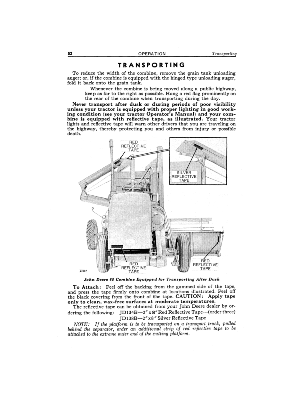 John Deere 65 Combine Operator's Manual (OMH30159) - Image 3