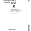 John Deere No. 12-A Straight-Through Combine 66-Inch Cut (12-72049, up) Operator's Manual (OMH3349)