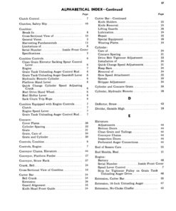 Alternative view of John Deere 30 Combine Operator's Manual (OMH611159)
