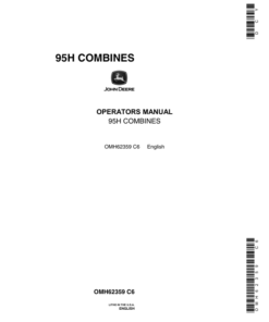 John Deere 95H Hillside Combine Operator's Manual (OMH62359)