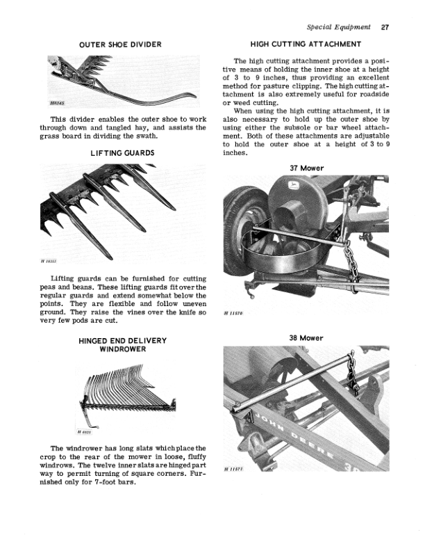 John Deere 37, 38, 39 Sickle Mowers Operator's Manual (OMH62916) - Image 2