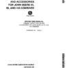 John Deere Combine Operator's Cab, Accessories for 55, 95, 105 Combines (-046000) Operator's Manual (OMH65463)