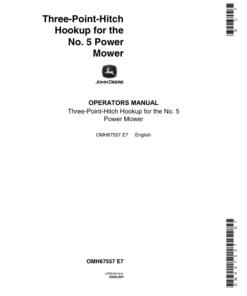 John Deere Three-Point-Hitch Hookup Operator's Manual (OMH67557)