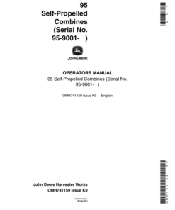 John Deere 95 Combine Operator's Manual (OMH741159)