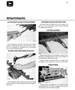 Alternative view of John Deere Combine Quik-Tatch Platforms Operator's Manual (OMH84062)