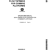 John Deere Platform Float Spring Attachment Combine Operator's Manual (OMH85224)