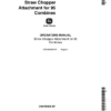 John Deere Straw Chopper For 95 (-015389) Combine Operator's Manual (OMH90005)