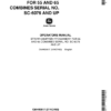 John Deere Straw Chopper Attachments For 55 (-063200), 65 (-012600) Combines Operator's Manual (OMH90617)