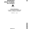 John Deere 215 Self-Propelled Windrower (-000801) Operator's Manual (OMH90727)
