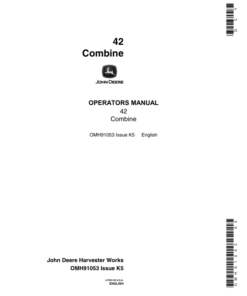 John Deere 42 Combine Operator's Manual (OMH91053)